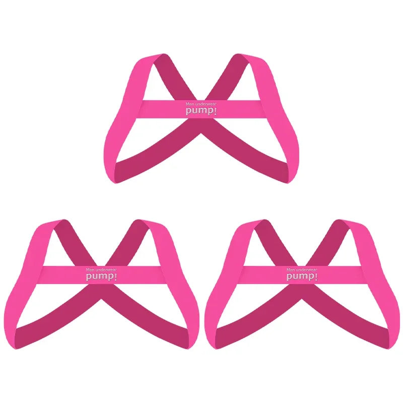 Chest Straps Men's Sexy Elastic Breast Belt Chest Bondage Muscle High Stretch Shoulder Straps Sports Fitness Club Party Costume