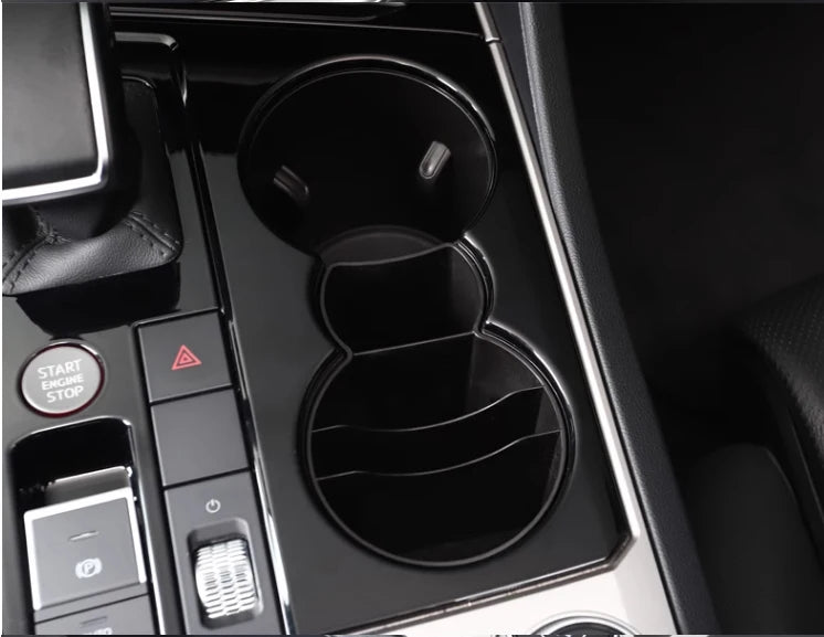 Car Center Cosole Water Cup Holder Armrest Storage Box for VW Touareg Interior Accessories 2019 2020 2021 2022 2023 2024