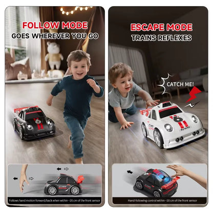 C6 Mini Desktop RC Drift Car With Camera Photo Video 4-Channel Screen Remote Follow Escape Mode Adjustable Speed Kids Toy Gift