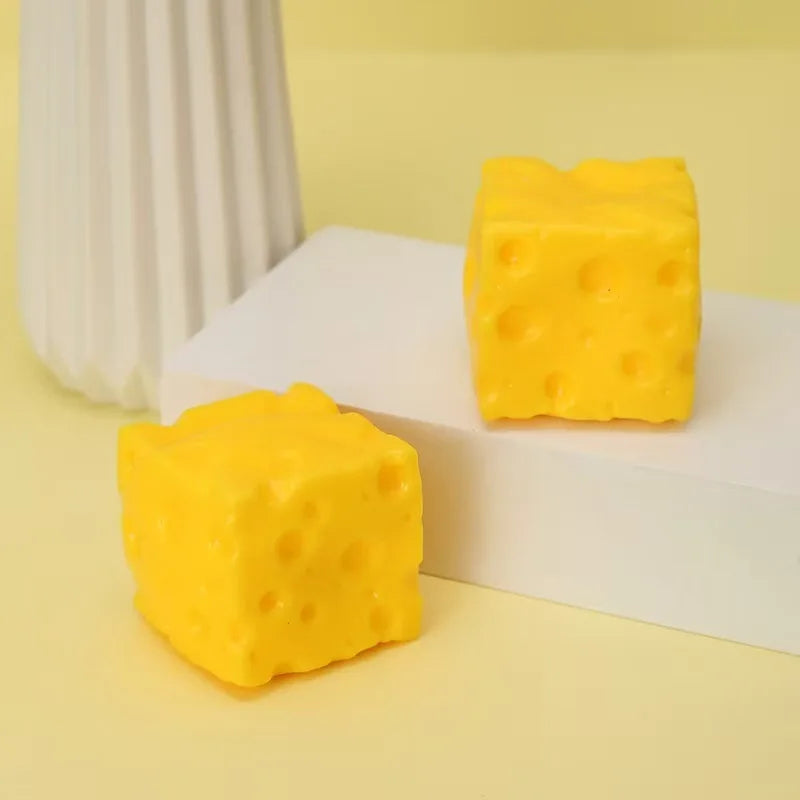 Cheese Squishy Ball Toy Slow Rebound Push Stress Relief Sensory Toys Cheese Stress Ball Fidget Toy