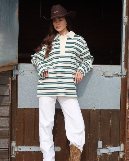 Casual Striped  Shirt Women's Loose Long Sleeve Classic Style American Leisure T-Shirt for Autumn New Arrival
