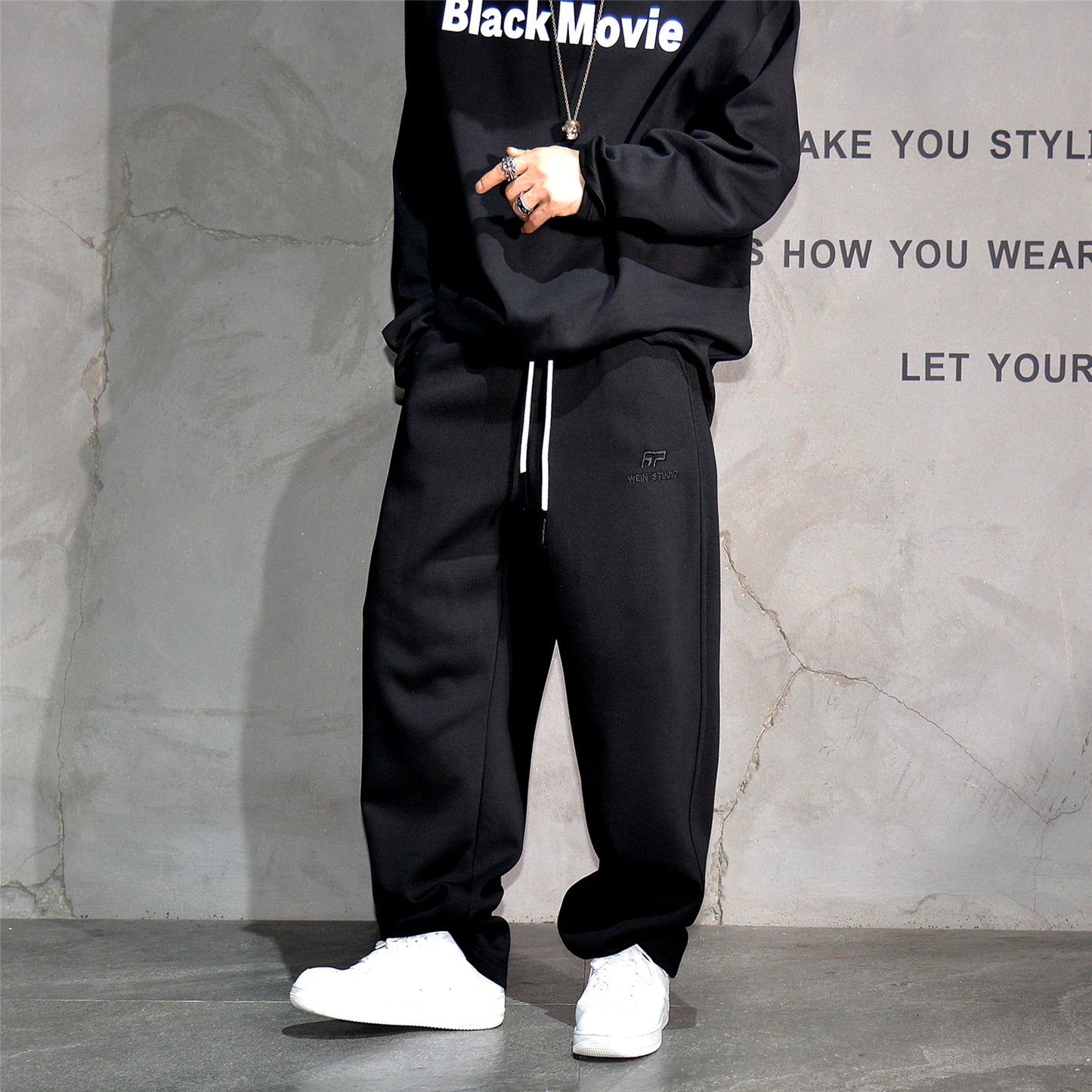 American Streetwear High Quality Sweatpants Mens Clothing Korean Fashoin Sport Baggy Pants Hip Hop Joggers Male Kpop Trousers