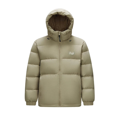 Semir Down Jacket Men Winter 80% Down Fill Loose Hooded Outerwear Textured Street Trendy Letter Printed Top Men'S Clothing