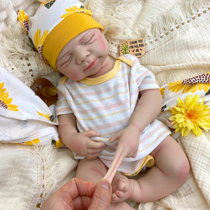 20Inch Open Mouth Pascale Full Soft Body Silicone Reborn Baby Lifelike Skin Veins Doll Anatomically Correct for Gift