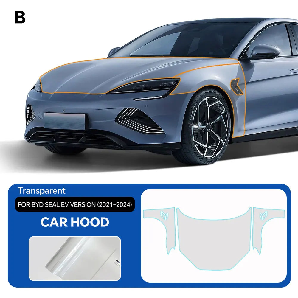 For BYD Seal EV Version 2021-2024 PPF Car Film 9Mil Pre-Cut Paint Protection Film TPU Invisible Anti-scratch Vinyl Wrap Film