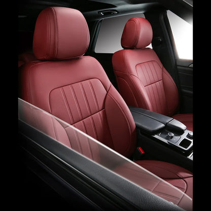 For Volkswagen VW Golf 6 GTI 2009 2010 2011 2012 Nappa Leather Custom Car Seat Covers for 2 Front Seats Protector Accessories