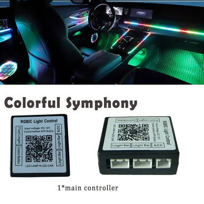 18/22 IN 1 Atmosphere Lamp Parts Symphony 213 Color 35cm 75CM 110CM Acrylic Light Strip Main Controller Sub Controller Speaker