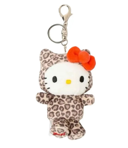 Cartoon JK Uniform Hello Kitty Y2K Gal Black Skin pink Leopard plush Doll Backpack Keychain Sanrio Stuffed  KT cat toys Pendant