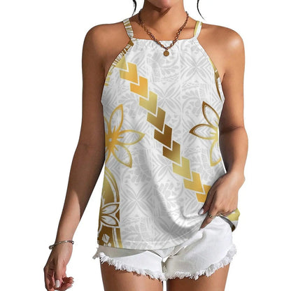 Polynesian Tribal Fashion Women New Design Retro Print Custom Sexy Sleeveless Strappy Vest New Not Pick People