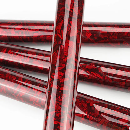 Glossy Carbon Fiber Red Film Car Body Film Vinyl Wrap Air-release Forged Carbon Fiber Red Self Adhesive Stickers Car Accessories