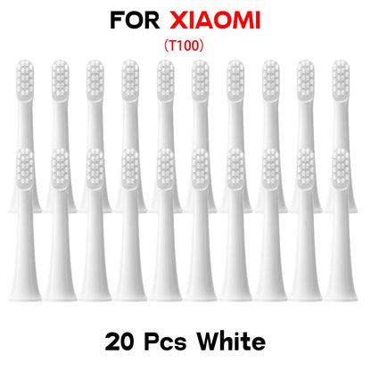 Brush Heads for XIAOMI T100 20/50/100Pcs Sonic Electric Toothbrush Soft DuPont Bristle Brush Vacuum Nozzles Refills