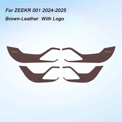 For Zeekr 001 2024 2025，Leather Car Door Anti-kick Pad Front Rear Door Protective Pad Threshold Bar Car Modification Accessories