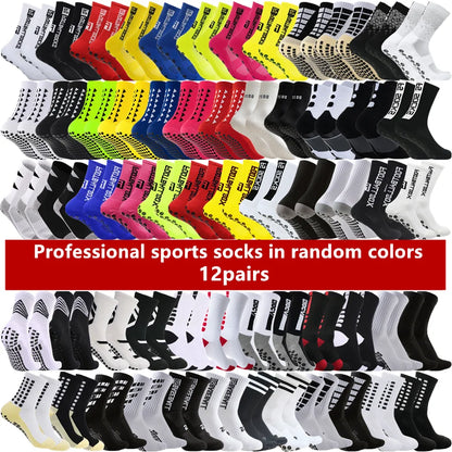 6/12/18/24/26/30pairs Non Slip Sport Socks For Men Women Football Soccer Basketball Sports Gear