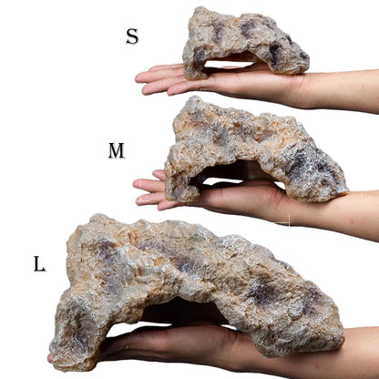 Reptile Rock Hide Cave Resin Turtle Basking Platform Shelter for Lizard hideout Reptile bearded dragon Amphibian Terrarium