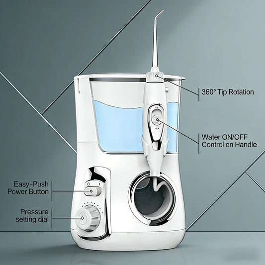 Countertop 10 Modes Electric Water Flosser 800ML Oral Irrigator Dental Water Jet Home Oral Care Spa Cleaner