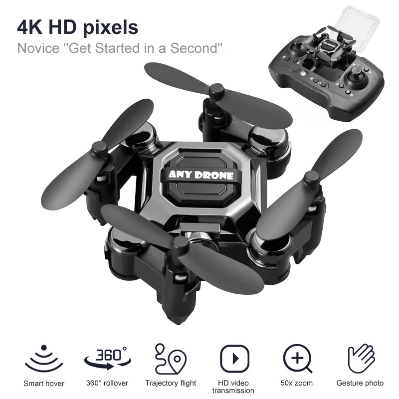 New K04 Mini Drone with Camera RC Quadcopter Altitude Hold Small Durable UAV Toy for Beginners Portable Remote Control Aircraft