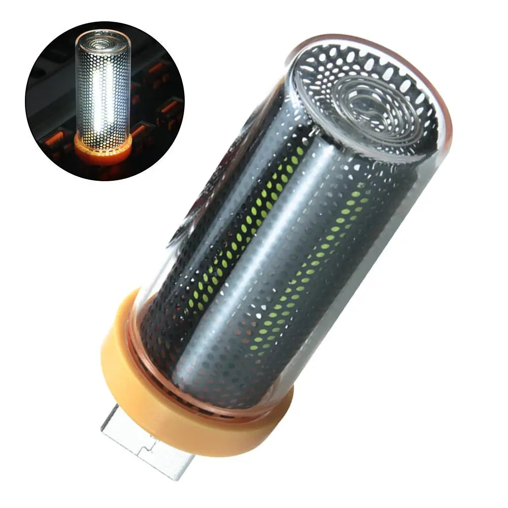 Car USB Night Light Touch Dimmable LED Plug-in Retro Portable Mini Glass Bottle Car Atmosphere Lamp For Bedroom Desk