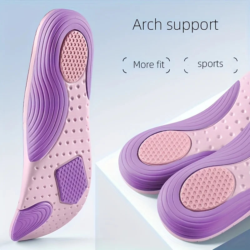 1 Pair Men and women EVA Arch Support Sports Insoles Lightweight Comfortable for Basketball Running Sports Breathable Insole