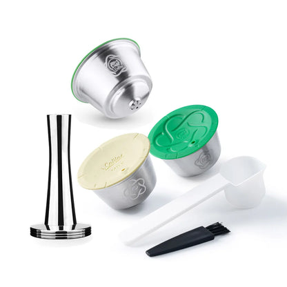 Refillable Milk & Coffee Capsule for Nescafe Dolce Gusto Stainless Steel Reusable Coffee Pod Filters for Picolo xs  Machine