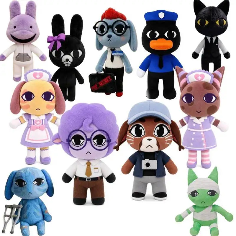 Hot Game Animal Hospital Plush Toy Dr. Harlow Ratthew Nurse Stalker Soft Stuffed Cartoon Doll Collectible Plush Gift