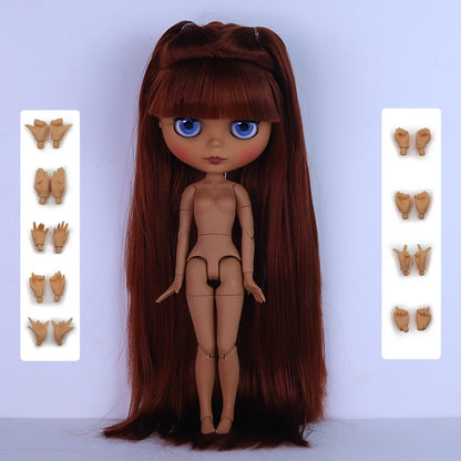 ICY DBS Blyth 1/6 Doll 30cm Black Skin Matte Face BJD Doll Full Set SD