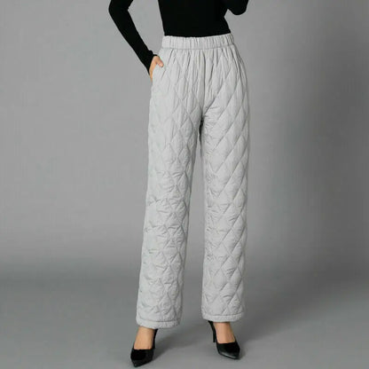 2025Women Winter Down Cotton Pants Large Size Thicked Thermal Quilted Cotton Trousers Middle Aged Elderly Mama Warm Pants M-3XL