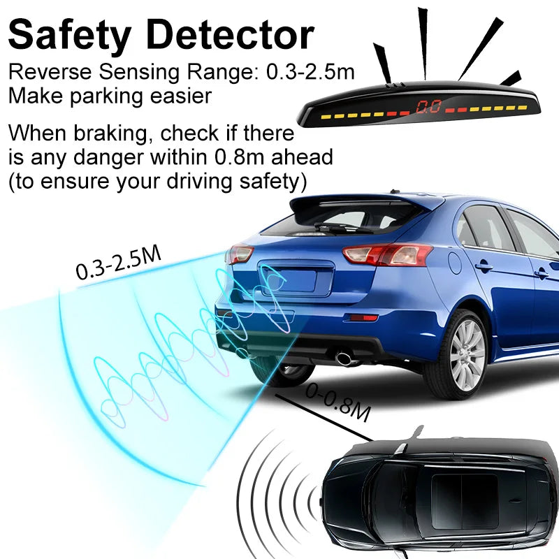 22mm Smart Parking Sensor 12V Universal Car Safety Assistant Visual Audible Alert Easy Install for Safe Driving
