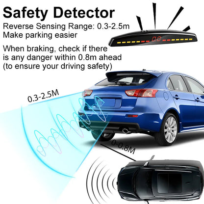 22mm Smart Parking Sensor 12V Universal Car Safety Assistant Visual Audible Alert Easy Install for Safe Driving