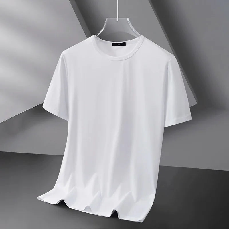 2025 New Ice Silk Basketball Shorts Men's Sporty American Trendy Brand Quick Dry Loose Running Casual Five-Quarter Pants