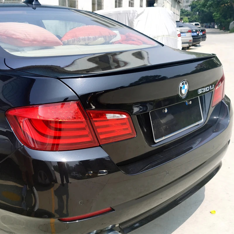 M5 Style Trunk Spoiler For BMW 5 Series F10 F11 2011-2017 Glossy Black Carbon Fiber Rear Lip Wing Boot Lid
