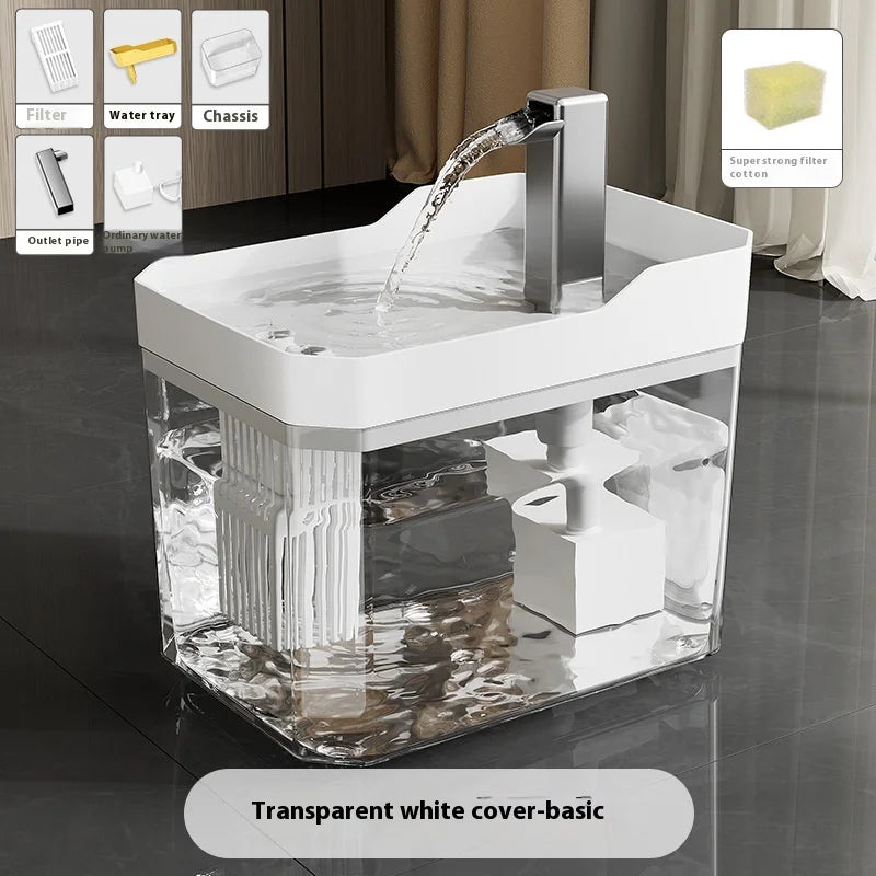 R USB Automatic Water Drinking Fountain Dispenser live water circulation Cat Water Bowl Removable with Pump Water Filter Silent