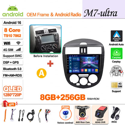 9 inch for Nissan Pulsar 6 NB17 2014 - 2018 Android 16 Wireless CarPlay Car Radio Video Multimedia Player GPS Navi DSP Stereo 4G