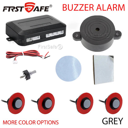 4x16.5mm Flat Parking Sensor Front Rear Universal Reverse Radar Buzzer Sound Alarm Easy Install Auto Safety Vehicle Accessories