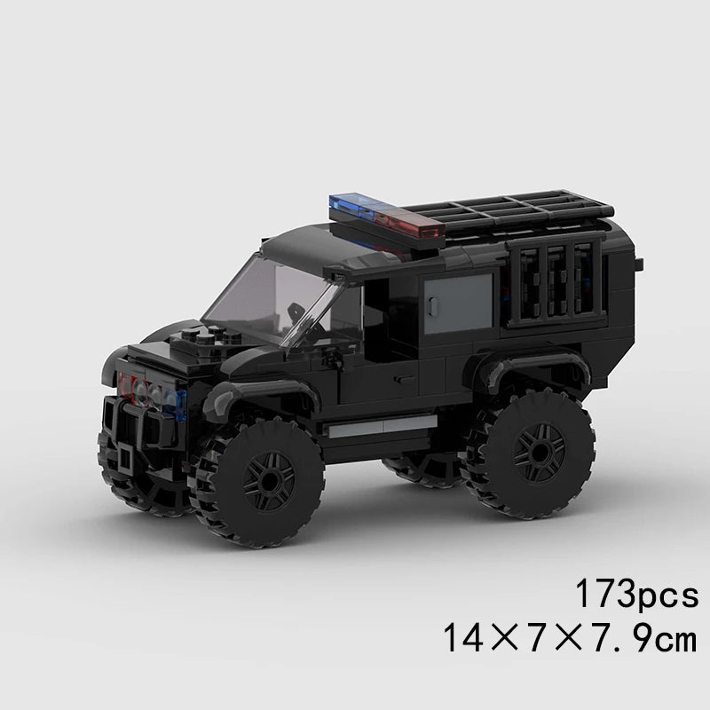 MOC Speed Sports Super Race Car Model Building Blocks Pickup Police Bricks City Racing Vehicle SUV Technical Rally Sport Toy
