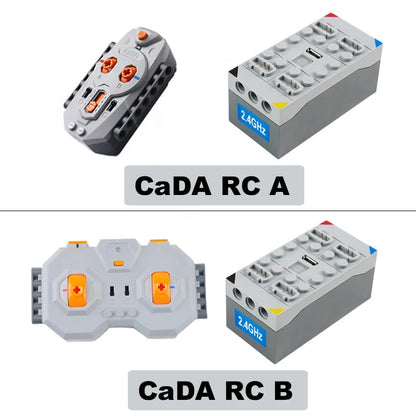 CaDA Technical-Compatible L Motor Upgrade Kit with Remote Controller for Building Blocks Car Model DIY Projects