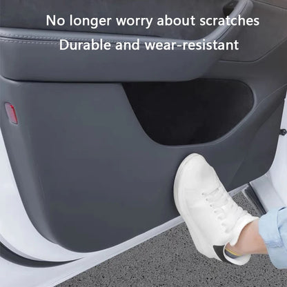 For Tesla Model YL 6-Seater Car Door Anti-Kick Pad Leather Sticker Trim Kit Side Door Protector Cover Car Interior Accessories