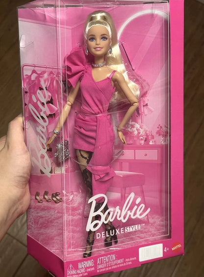 Superstar New 2026 Genuine Officially Licensed Barbie 2026 Deluxe Fashion Series Pink Black Lace Collectible 30cm Barbie Doll