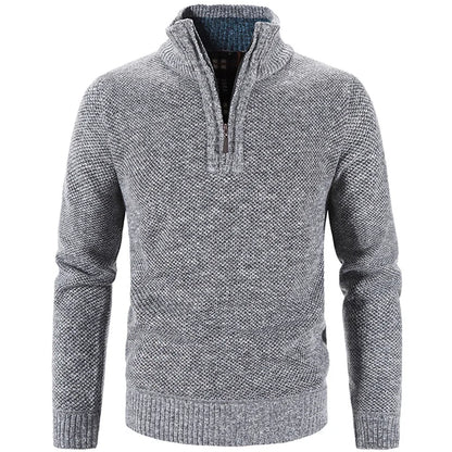 Men Sweater Jacket Winter Autumn Cold Coat Fleece Zipper Cardigan Soft Jumpers Turtleneck Warm Y2K High Quality Outerwear