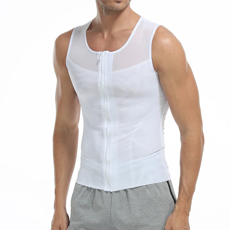 Men Compression Shirt Slimming Body Shaper Belly Tummy Shapewear Abdomen Reducer Corset Top Gynecomastia Slim Tummy Shapers Vest