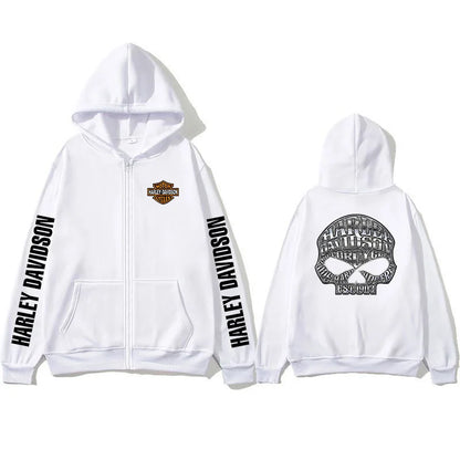 2026 Harley Davidson Motorcycle Hooded Sweatshirt Spring Man Printing Zipper Hoodie Outdoor Sports Loose Ventilate Lady Coat