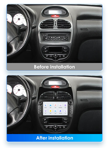 Android 14 Car radio for PEUGEOT 206 206CC 206SW 2000-2005 2006 2007 2008 Multimedia player GPS navi Video 7862 2din Autoradio