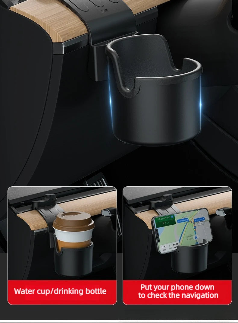 For New Tesla Model Y Juniper 2025+ Model 3 Highland 19-25 Dashboard Water Cup Holder Car Instrument Panel Tidying Phone Holder
