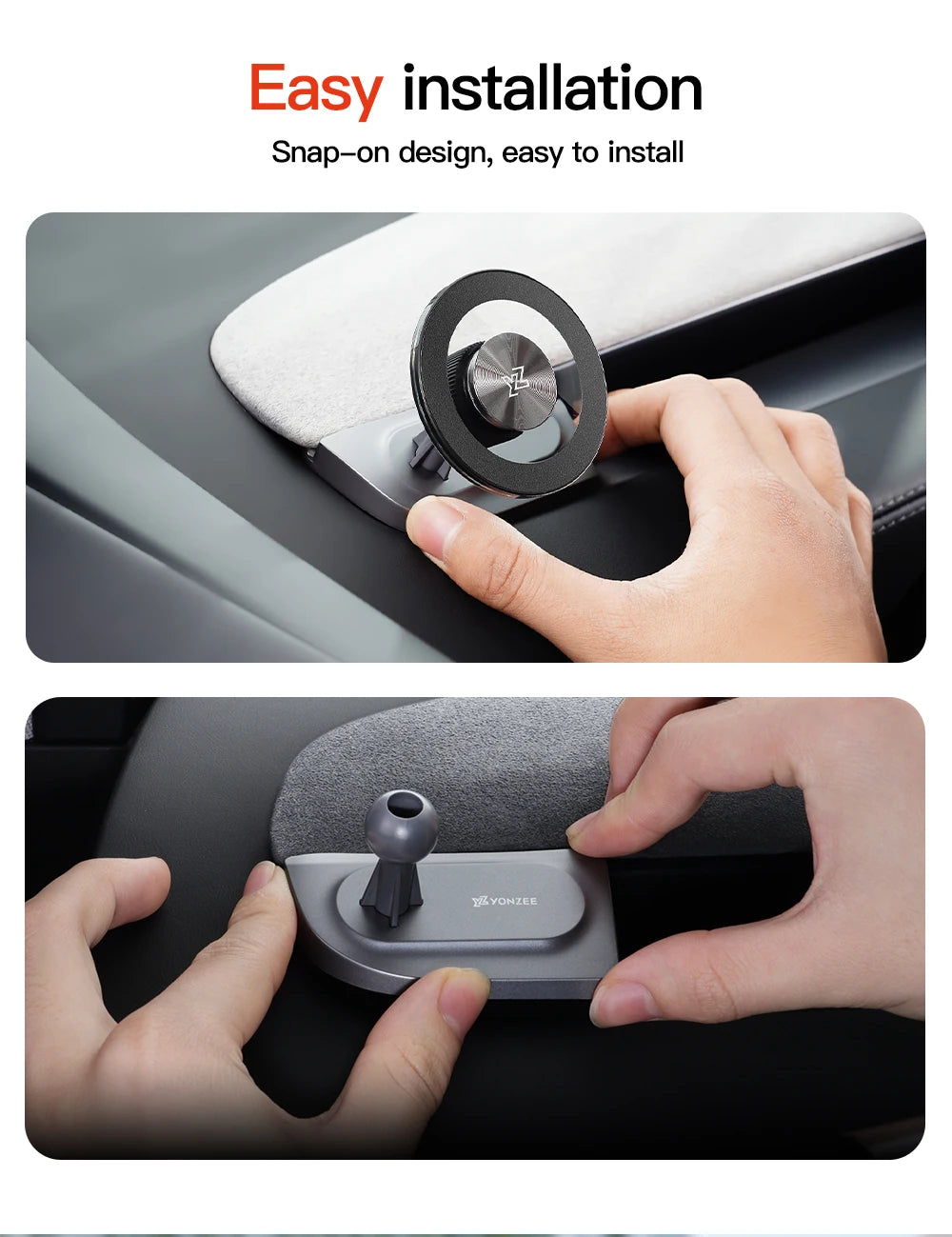 YZ For Tesla Model 3 Y YL Highland Juniper 360° Rotation Car Phone Holder ABS Strong Magnetic Mount Phone Stand 2026 Accessories