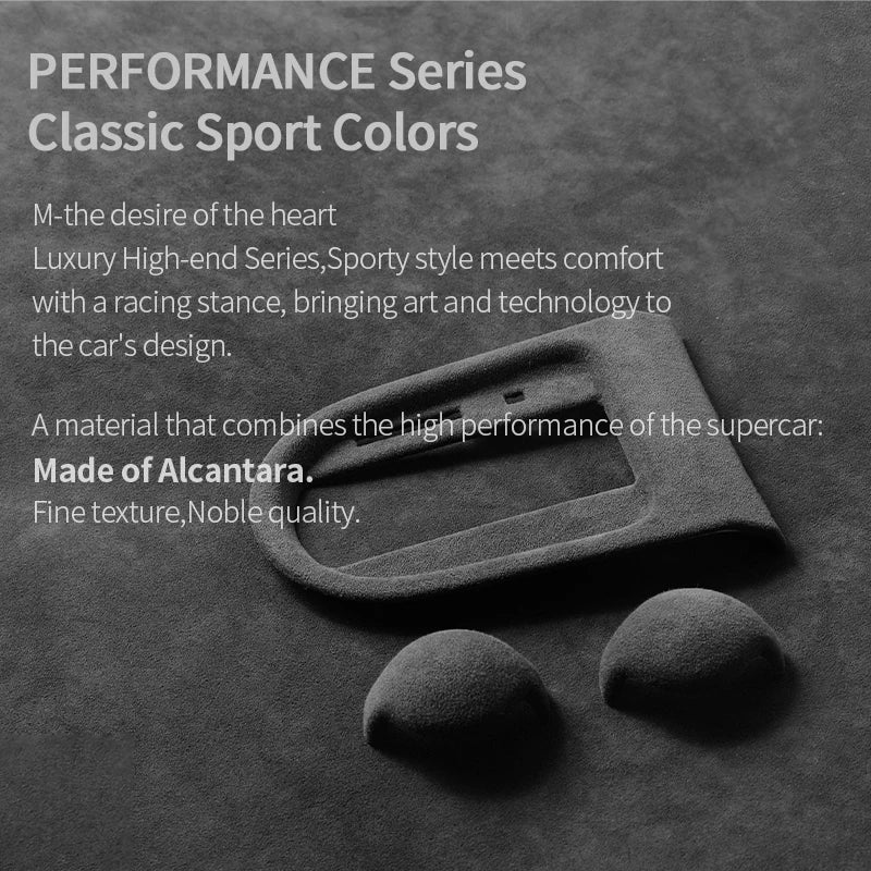 Made of Alcantara For Mustang Car Center Console Gear Shift Panel Trim Sticker and Gear Shift Boot Cover Interior Accessories