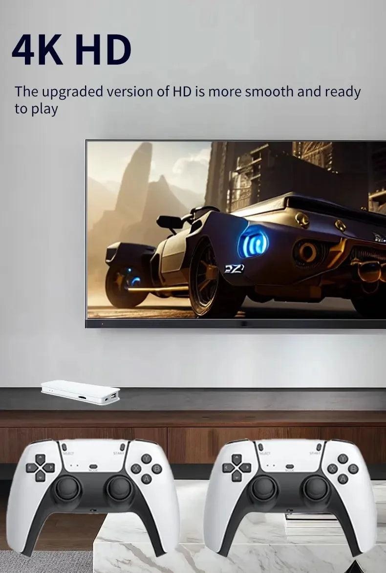M15 4K game console home mini video game 64G retro console 128G player HD video game stick 2.4G dual wireless control PS1 gift