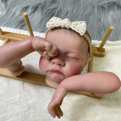 18Inch Already Painted Reborn Doll Kit Levi Sleeping 3D Painted Skin High Quality Unassembled Handmade Reborn Baby Doll Parts