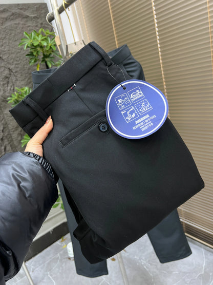 Men's Winter Commuter Casual Goose down Pants Straight Leg Fashionable Urban Style Warmth Business Casual Pure Color