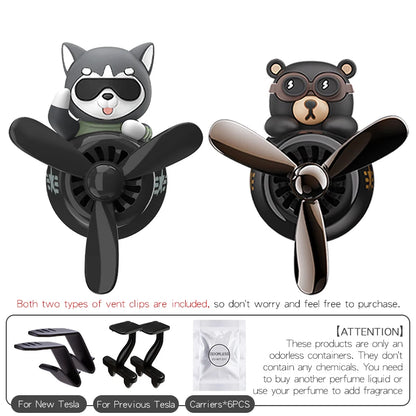 No perfume DIY fragrance car decoration For Tesla Model 3/Y rotating ornament air freshener vent clip aroma diffuser accessories