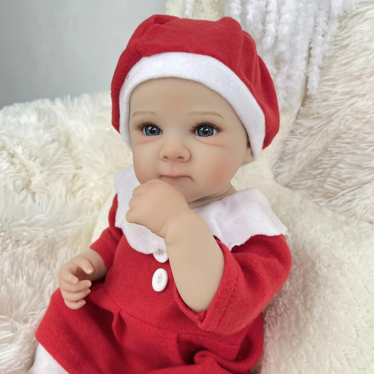 BZDOLL Lifelike Reborn Baby Doll 45cm 18inch Full Vinyl Body 3D Vein Skin Perfect Bathe Toy & Birthday Gift