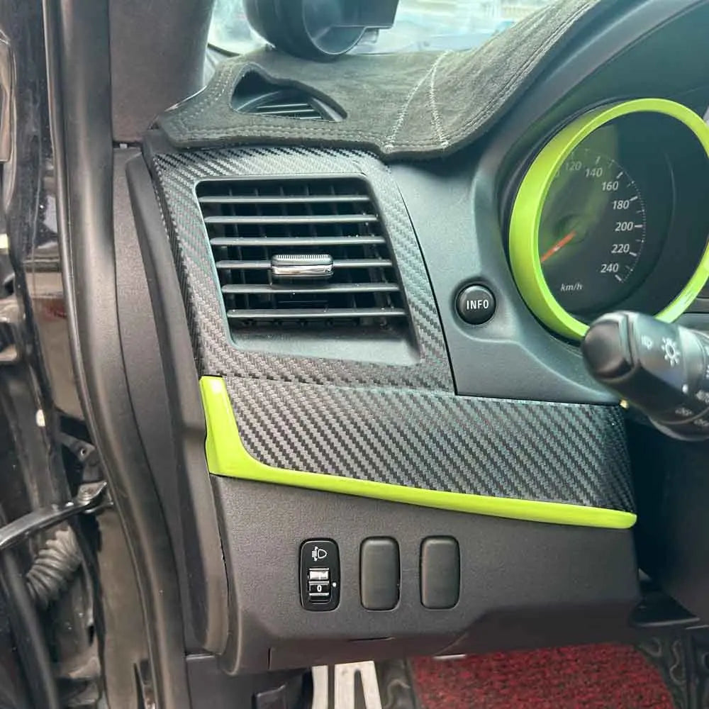 For Mitsubishi Lancer EX2009-2016 Interior Central Control Panel Door Handle Carbon Fiber Stickers Decals Car styling Accessorie